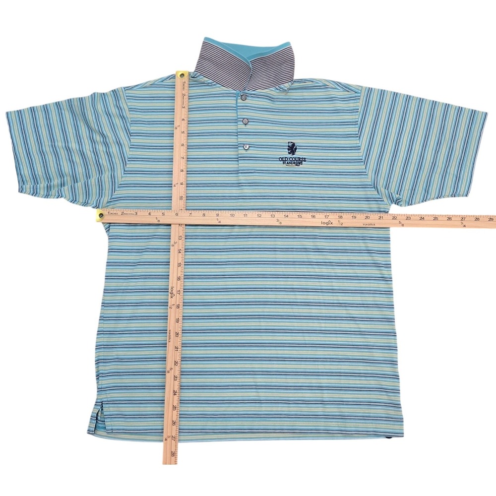 Bobby Jones Old Course St Andrews Striped Golf Polo Shirt Mens Size Large - Picture 3 of 5